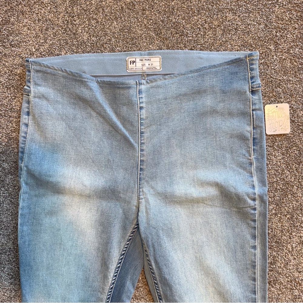 Free People Light Blue Wide Leg Jeans New With Tags NWT Women’s Size W31 - Picture 3 of 12